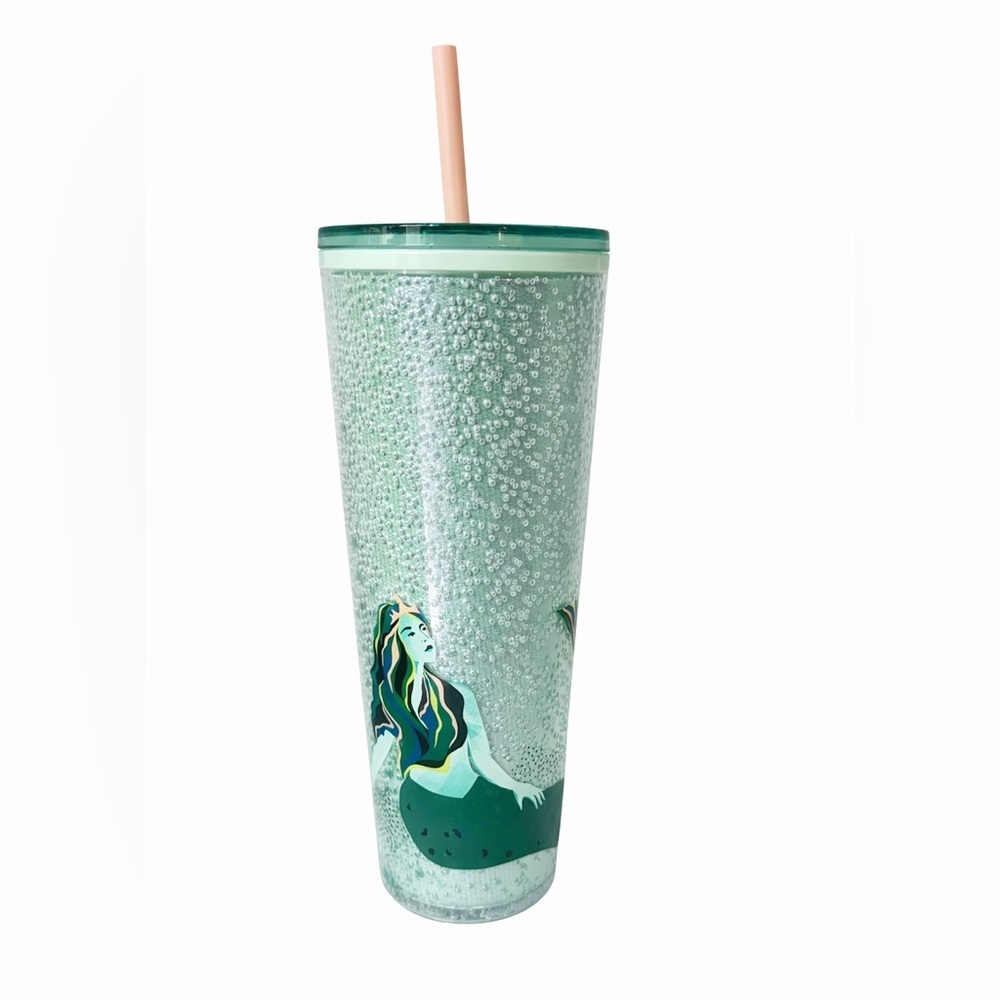 Starbucks 2024 Anniversary Mint Green Bubbleseed Siren Cold Cup Venti 24oz